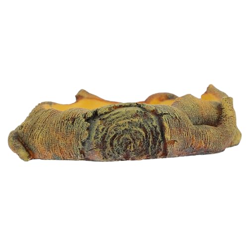 PEPLAYTAL Reptilien Wasserschale mit Holzoptik Futter und Wasserbehälter für Eidechsen Geckos und Schildkröten für Terrarien und Reptiliengehege Design für Einfache Handhabung Lösung für von PEPLAYTAL