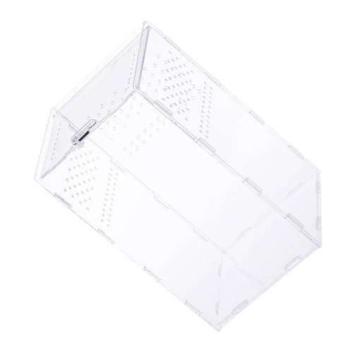 PEPLAYTAL Reptilien Zuchtbox aus Transparent Atmungsaktiv mit Abnehmbarem Deckel Langlebiges Futter und Nestgehäuse für Kleine Reptilien und Insekten Einfach zu Reinigen PEPLAYTAL Reptilien Zuchtbox aus Transparent Atmungsaktiv mit Abnehmbarem Deckel Langlebiges Futter und Nestgehäuse für Kleine Reptilien und Insekten Einfach zu Reinigen von PEPLAYTAL