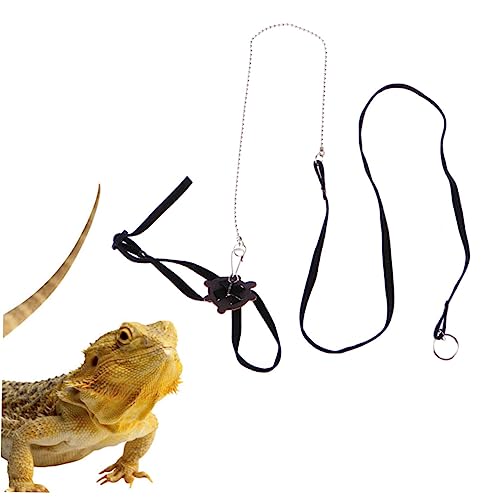 PEPLAYTAL Reptilienleine pet Supplies Reptilien zubehör Lizard Leash Pet Leash Pet Safety Turtle Leash Reptile Accessories Trainingsleine für Reptilien Haustierbedarf Haustierkabelbaum Black von PEPLAYTAL