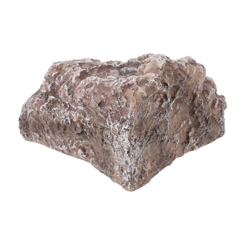 PEPLAYTAL Reptilienversteck Höhle in Natürlicher Felsenoptik Robustes Resin Versteck für Bartagamen Betta Fische Garnelen und Echsen Fördert Natürliches Verhalten und Einfache von PEPLAYTAL