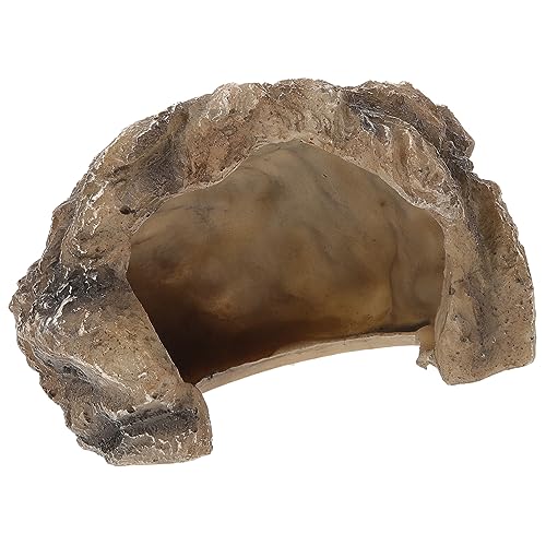 PEPLAYTAL Resin Reptilien Versteck Höhle Schildkröten Basking Plattform Langlebig Sicher Pflegeleicht Natürliches Habitat Terrarien Dekoration für Reptilien und von PEPLAYTAL