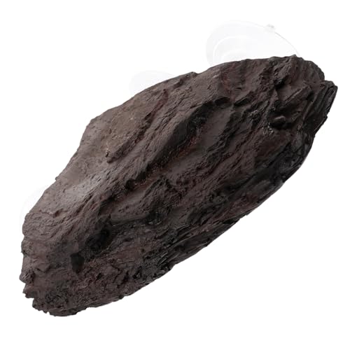 PEPLAYTAL Resin Schildkrötenplattform Aquarium Dekoration mit Natürlicher Steinnachbildung rutschfeste Sonnenplatz Rampe für Wasserschildkröten Frösche und Reptilien Robustes Terrarium von PEPLAYTAL