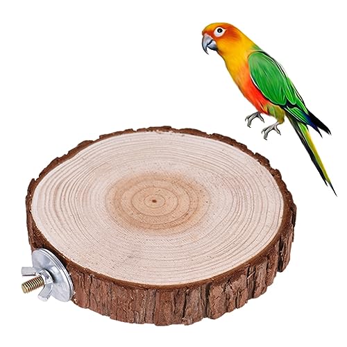 PEPLAYTAL Holz-plattform Für Papageien Naturholz Stand Rack Spielzeug Für Vogelkäfig Aststangen Für Kleintiere von PEPLAYTAL