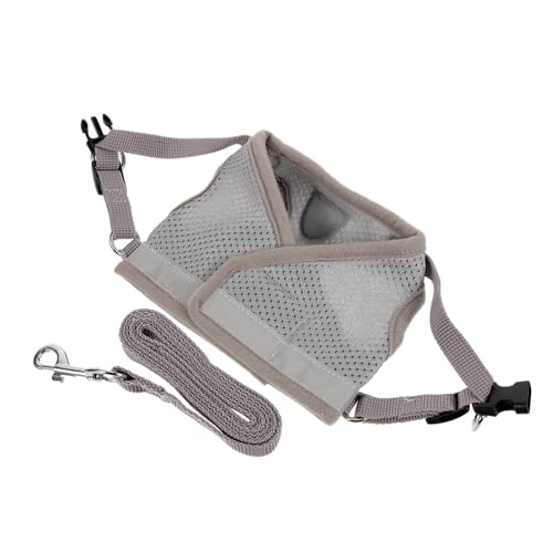 PEPLAYTAL Satz Brustgurt für Haustiere Geschirr für Katzen kleines Katzengeschirr Zubehör Geschirre Gehen cat Leash Katzenleine Haustierkabelbaum reflektierender Katzen-Brustgurt Grey von PEPLAYTAL
