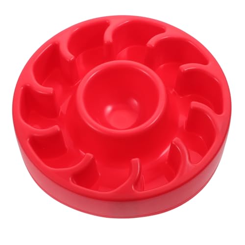 PEPLAYTAL Slowfood-Napf für Hunde Welpe klein Schüsseln rostfrei Essen pet Supplies pet Food Container katzennahrung Anti-Erstickung Futternapf für Haustiere Futterautomat für Haustiere rot von PEPLAYTAL