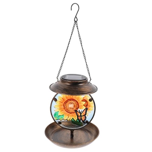 PEPLAYTAL Solar Bird Feeder mit Licht Wetterfester Hängender Vogelfutterspender und Vogeltränke für Garten und Dekorative Solarleuchte für Wildvögel und Gartenpflege PEPLAYTAL Solar Bird Feeder mit Licht Wetterfester Hängender Vogelfutterspender und Vogeltränke für Garten und Dekorative Solarleuchte für Wildvögel und Gartenpflege von PEPLAYTAL