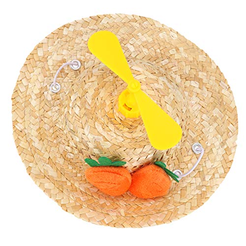 PEPLAYTAL Strohhut zur Dekoration Rettungsschwimmer Haustierhut mit Foto Hut Stroh gewebter Haustierhut Handgewebt Bambuslibelle Foto -Requisiten Dekorative Strohhut von PEPLAYTAL