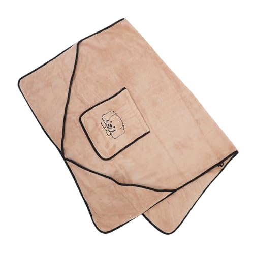 PEPLAYTAL Große Hundedecke Aus Weichem Korallenvelours Saugfähiges Hundehandtuch Mit Eingrifftaschen Haustierdecke Zum Abtrocknen Von Hunden Und Katzen Baden Oder Spaziergang von PEPLAYTAL