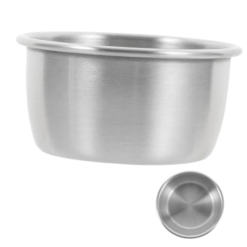 PEPLAYTAL Tierfutter Wasserschale des Bärtigen Drachens Crested Gecko Essen Futterspender Klein Schüssel Futternapf Für Schlangen Fütterung Und Reptil Turtle Feeder Rostfreier Stahl Silver von PEPLAYTAL