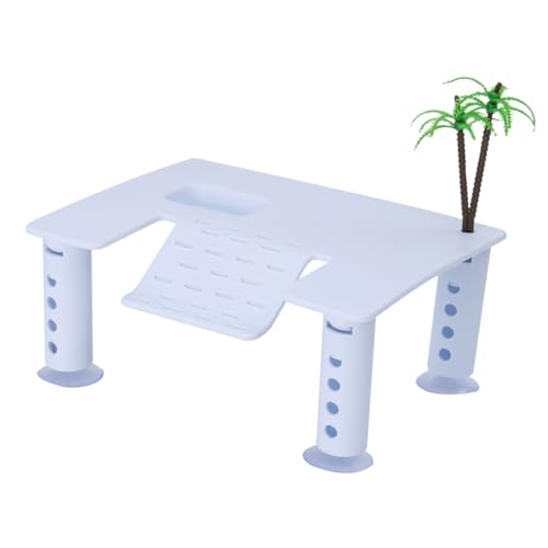 PEPLAYTAL Square Turtle Basking Platform Zusammenbau Mit Kletterkokosbaum Schwimmende Plattform Für Reptilien Aquarium Dekoration rutschfeste Kunststoffstruktur Weiß PEPLAYTAL Square Turtle Basking Platform Zusammenbau Mit Kletterkokosbaum Schwimmende Plattform Für Reptilien Aquarium Dekoration rutschfeste Kunststoffstruktur Weiß von PEPLAYTAL