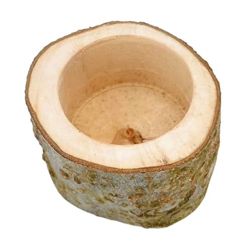 PEPLAYTAL Verschleißfester Holz Futternapf für Hamster und Meerschweinchen Langlebige Futterschale Leicht zu Reinigen Glatte Oberfläche für Kleintiere für Haustierliebhaber von PEPLAYTAL