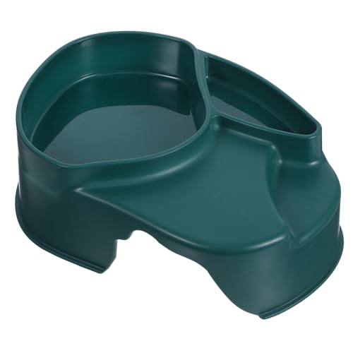 PEPLAYTAL Versteckhaus für Reptilien Futterstation für Reptilien Versteck für Reptilien Futterteller für Schildkröten Futternapf für Würmer Wassernapf für Reptilien Dark Green von PEPLAYTAL