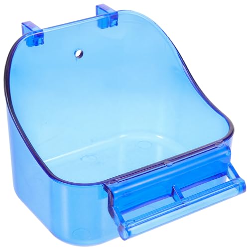 PEPLAYTAL Vogelfütterer Hängendes Vogelbad Vogelkäfig Papageienspielzeug Kolibri Papagei Vogelspielzeug Eingesperrt Schüssel-vogelbäder Vogel Träger Papagei Badewanne Vogel Fütterer Blue P.s von PEPLAYTAL