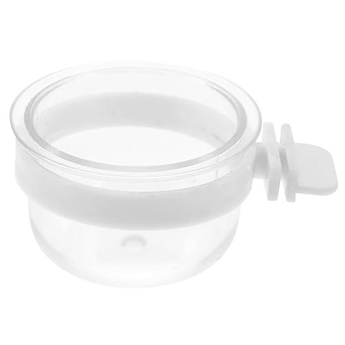 PEPLAYTAL Vogelkäfig Futterspender mit Abnehmbarer Schüssel Praktischer Wassernapf für Papageien und Cockatiels Installieren für Käfige Transparentes Design von PEPLAYTAL