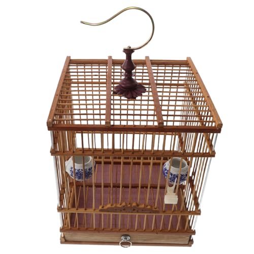 PEPLAYTAL Vogelkäfig für Kleine Papageien und Rechteckiger Stabiler Käfig mit Abnehmbarem Boden Karbonisierte Oberfläche in für Indoor und Outdoor Natürlicher Lebensraum für Ziervögel von PEPLAYTAL