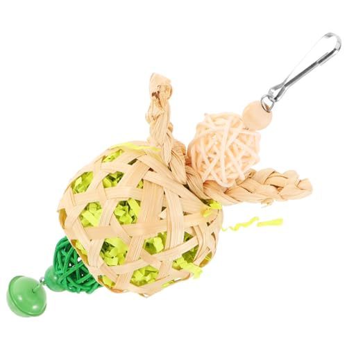 PEPLAYTAL Vogelspielzeug für Sittiche Kauspielzeug aus Naturmaterialien Hängendes für Vogelkäfig Fördert Geistige Stimulation und Zahngesundheit für Wellensittiche von PEPLAYTAL