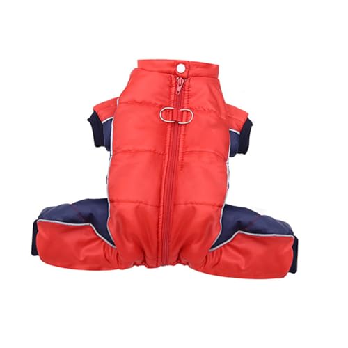 PEPLAYTAL Wasserdichter Hundemantel mit Reflektierendem Streifen Warme Gepolsterte Winterjacke für Kleine bis Große Hunde Wasserabweisend Leicht Anzuziehen für und Outdoor Aktivitäten von PEPLAYTAL