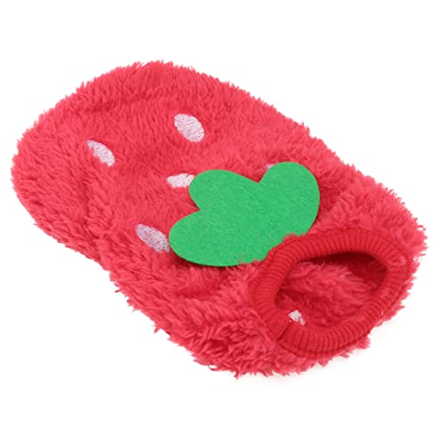 PEPLAYTAL Winter Fleece Bunny Kostüm für Kleine Haustiere Hoodie für Hunde und Meerschweinchen Bequem und Atmungsaktiv mit Erdbeer Design für Kalte Leichtes und Sicheres Material PEPLAYTAL Winter Fleece Bunny Kostüm für Kleine Haustiere Hoodie für Hunde und Meerschweinchen Bequem und Atmungsaktiv mit Erdbeer Design für Kalte Leichtes und Sicheres Material von PEPLAYTAL