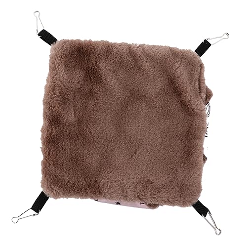 PEPLAYTAL Warme Plüsch Haustierhängematte Verdickte Hamster Hängematte für Winter und Bequemes Hängebett für Kleintiere für Hamster und Nager Haustierschaukel für Käfige von PEPLAYTAL