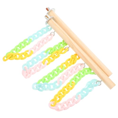PEPLAYTAL Zuckergleiter Spielzeug Mit Kletterseil Und Holzrahmen Kletterspielzeug Für Kleintiere Für Hamster Und Chinchillas Dekorative Käfigergänzung Mit Gemütlichem Ruhebereich von PEPLAYTAL