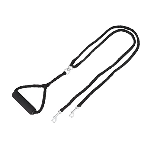 PEPLAYTAL doppelte Hundeleine Hundeleinen für mittelgroße Hunde Griffe handhaben mehrere Gürtel für Haustiere Haustierbedarf hundegurt hundelaufband Welpenleine cat Leash Doppelleine Black von PEPLAYTAL