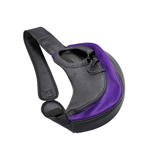 PEPLAYTAL einzelne Umhängetasche Haustiertasche Transportbox für Hunde Tragen Transportboxen für Haustiere Schultertasche Haustierbedarf Kreuzkörpertasche Violett von PEPLAYTAL