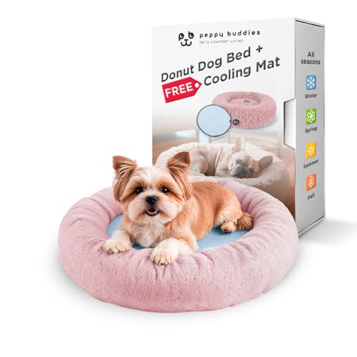 PEPPY BUDDIES Beruhigendes Premium-Hundebett + abnehmbare Kühlmatte, Donut-Hundebett, waschbar, ideal für kleine und große Hunde und Katzen & rundes Hundebett, mehrere Größen, leicht zu reinigen und PEPPY BUDDIES Beruhigendes Premium-Hundebett + abnehmbare Kühlmatte, Donut-Hundebett, waschbar, ideal für kleine und große Hunde und Katzen & rundes Hundebett, mehrere Größen, leicht zu reinigen und von PEPPY BUDDIES