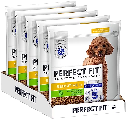 PERFECT FIT Hundefutter Trockenfutter Sensitive Adult 1+ für sehr kleine und kleine Hunde (XS/S) mit Truthahn, 1.4 kg (5er Pack) von Perfect Fit