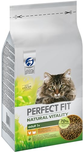 Perfect Fit Natural Vitality Adult 1+ – Trockenfutter für erwachsene Katzen ab 1 Jahr – Huhn & Truthahn – Unterstützt die Vitalität – 6 kg Perfect Fit Natural Vitality Adult 1+ – Trockenfutter für erwachsene Katzen ab 1 Jahr – Huhn & Truthahn – Unterstützt die Vitalität – 6 kg von Perfect Fit