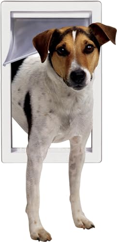 Ideal Pet Products Perfekte Haustiertür mit Teleskoprahmen, Größe M, 17,8 x 27,9 cm Klappengröße von IDEAL PET PRODUCTS SINCE 1979