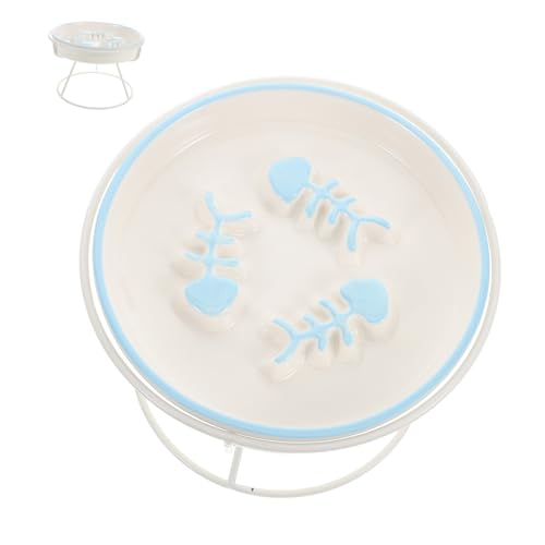 Keramischer Langsamer Futterspender zur Vermeidung von Verschlucken Hochgestellter Futter und Wassernapf für Kleine Haustiere Dekoratives Design für Optimalen Keramischer Langsamer Futterspender zur Vermeidung von Verschlucken Hochgestellter Futter und Wassernapf für Kleine Haustiere Dekoratives Design für Optimalen von PERSELOSO