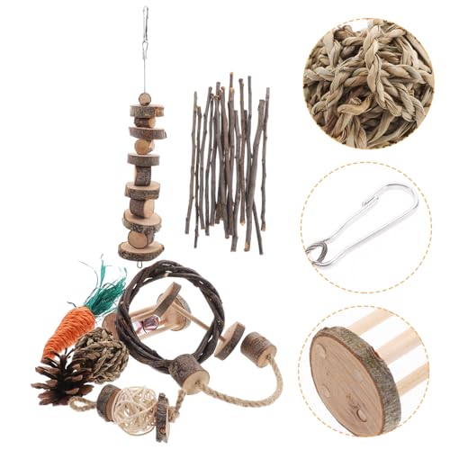 PERSELOSO 1 Satz Hamster Auto Kauspielzeug für Rennmäuse Meerschweinchenkäfig Zwinger Rennmaus Hamster hamsterspielzeug Chinchilla-Accessoire Holzzubehör für die Zahnpflege hölzern von PERSELOSO