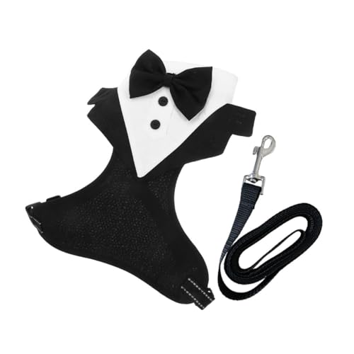 PERSELOSO 1 Satz Hundetuxedo Geschirr mit Leine Hochzeitsoutfit für Hunde Ankleiden für Besondere Anlässe Atmungsaktive Materialien für Kleine und Mittelgroße Hunde PERSELOSO 1 Satz Hundetuxedo Geschirr mit Leine Hochzeitsoutfit für Hunde Ankleiden für Besondere Anlässe Atmungsaktive Materialien für Kleine und Mittelgroße Hunde von PERSELOSO