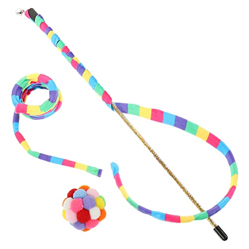 PERSELOSO 1 Satz Katzen-Teaser Zauberstab Stöcke drinnen interaktives katzenspielzeug Interactive cat Toy cat Toys Katzenwurmspielzeug Kittenzubehör für Wohnungskatzen Plüsch von PERSELOSO