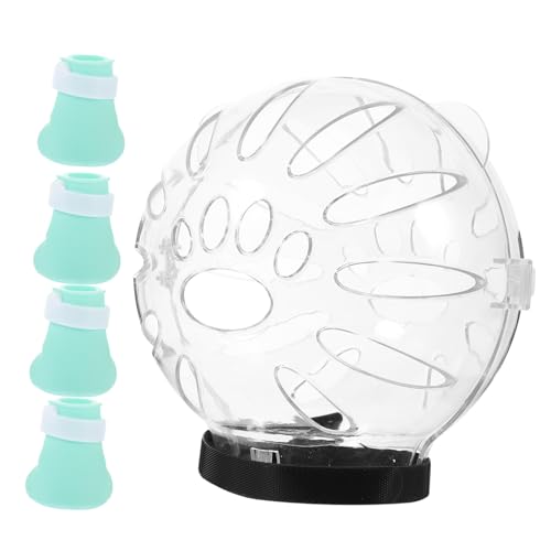 PERSELOSO Katzenhelm Transparent Atmungsaktiv Verstellbar Mit Krallenschutz Für Fellpflege Schönheitsoperationen Und Krallenschneiden Zu Hause von PERSELOSO