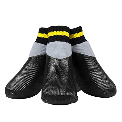 PERSELOSO 1 Satz wasserdichte Booties Socken Paws pfotenschutz hundepfoten Dog Shoes rutschschutz Schuhe für Hunde winterliche hundestiefel Griff sockenschuhe rutschfeste Schuhe Gummisocken von PERSELOSO
