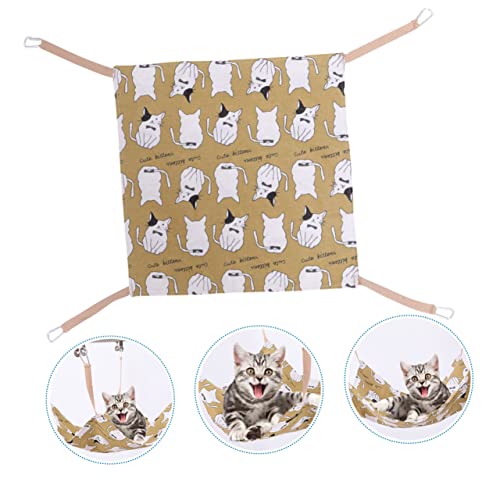 PERSELOSO 1 Stück Katze Hängematte für Haustiere Atmungsaktive Schlafhängematte für Katzen und Kleine Hunde Platzsparendes Design für Käfige mit Haken zur Einfachen Befestigung PERSELOSO 1 Stück Katze Hängematte für Haustiere Atmungsaktive Schlafhängematte für Katzen und Kleine Hunde Platzsparendes Design für Käfige mit Haken zur Einfachen Befestigung von PERSELOSO