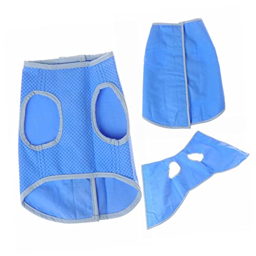 PERSELOSO 1 Stück Kühlweste für Welpen Hundemäntel Hund cool Dackelkleidung Kühlweste für Haustiere Größe Dog Costume hundegeschenk Dog Clothes Kühlweste für Hunde Haustiere Sommerweste Blue von PERSELOSO