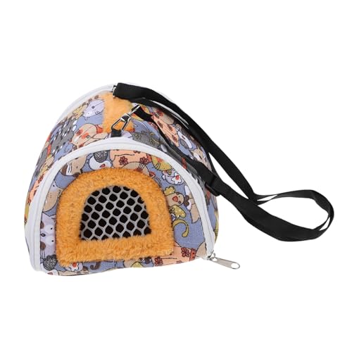 PERSELOSO 1 Stück Tragbare Hamster Tragetasche Atmungsaktive Haustier Tasche für Ausflüge für Hamster Meerschweinchen Chinchillas und Andere Kleintiere mit Luftzirkulation und Praktischen von PERSELOSO