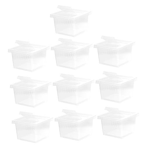 PERSELOSO 10Stücke Transparente Insekten und Reptilien Fütterungsbox Langlebige Zuchtkästen für Spinnen Eidechsen und Insekten mit Lüftungslöchern zur Beobachtung und Pflege PERSELOSO 10Stücke Transparente Insekten und Reptilien Fütterungsbox Langlebige Zuchtkästen für Spinnen Eidechsen und Insekten mit Lüftungslöchern zur Beobachtung und Pflege von PERSELOSO