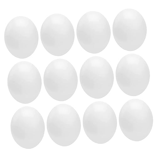 PERSELOSO 12Stücke Kunststoff Fake Eier Requisiten für Vogelliebhaber DIY Zubehör für Taubenzucht und Kreative Bastelprojekte und Langlebig von PERSELOSO