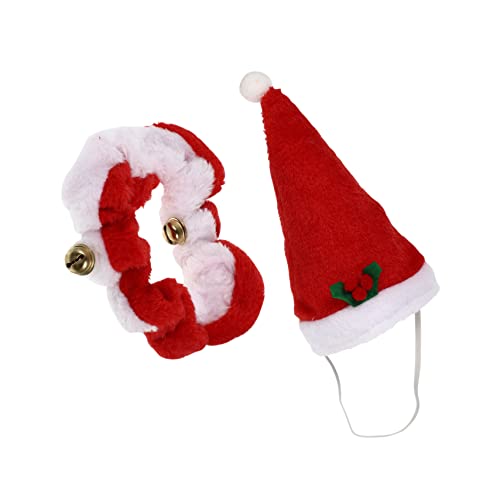 PERSELOSO 1satz Weihnachtskostümen Für Haustiere Niedliches Hundehalsband Und Weihnachtsmütze Für Katzen Und Hunde Für Festlichkeiten Und Cosplay-Events von PERSELOSO