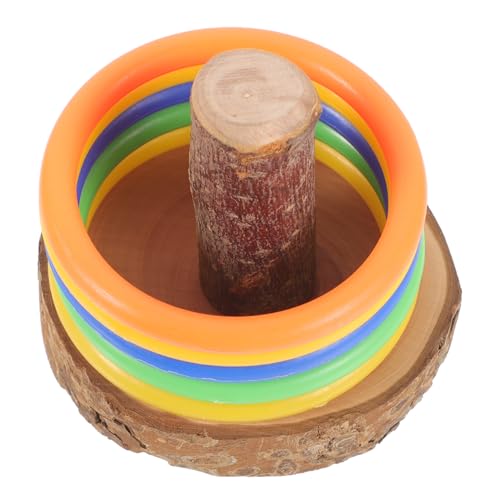 PERSELOSO 1satz Vogelspielzeug Für Wellensittiche Intelligentes Papageienspielzeug Mit Bunten Ringen Geschicklichkeit Und Unterhaltung Für Käfige Inklusive Ringen Holzunterlage PERSELOSO 1satz Vogelspielzeug Für Wellensittiche Intelligentes Papageienspielzeug Mit Bunten Ringen Geschicklichkeit Und Unterhaltung Für Käfige Inklusive Ringen Holzunterlage von PERSELOSO