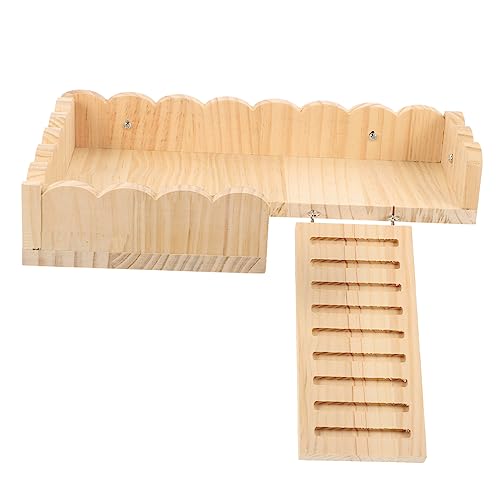 PERSELOSO 1satz Holz Hamster Plattform Mit Leiter Spielzeug Für Hamster Und Meerschweinchen Für Käfige Einfache Installation Aus Hochwertigem Holz Schafft Natürliche Umgebung von PERSELOSO