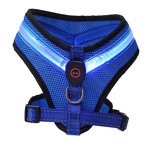 PERSELOSO 1Satz USB Aufladbare LED Hundeweste für Outdoor Aktivitäten Leuchtende Sommerwelpenweste für bei Nacht Angenehm Hautfreundlichem für Kleine von PERSELOSO