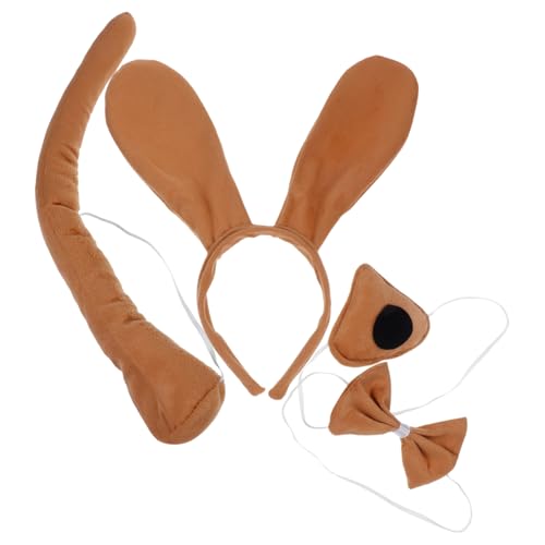 PERSELOSO 1Satz Welpenkostüm Set mit Tierstirnband Hundeohren Nasenschwanz und Fliege für Halloween Cosplay und Partys Realistisches Design und Bequeme Materialien PERSELOSO 1Satz Welpenkostüm Set mit Tierstirnband Hundeohren Nasenschwanz und Fliege für Halloween Cosplay und Partys Realistisches Design und Bequeme Materialien von PERSELOSO