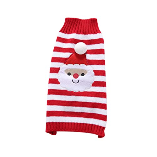 PERSELOSO 1Stück Weihnachts Pullover Für Haustiere Polyester Welpen Pullover Entzückendes Hundekostüm Für Kalte Strickpullover von PERSELOSO