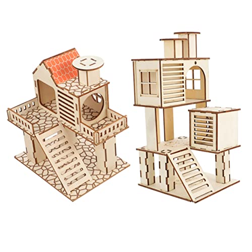 PERSELOSO 2 Stück Hamster Spielzeug Holz Hamster Hideout Haustier Lebensraum Natürliches Hamsterspielzeug für Kleintiere Sicheres Holzmaterial PERSELOSO 2 Stück Hamster Spielzeug Holz Hamster Hideout Haustier Lebensraum Natürliches Hamsterspielzeug für Kleintiere Sicheres Holzmaterial von PERSELOSO