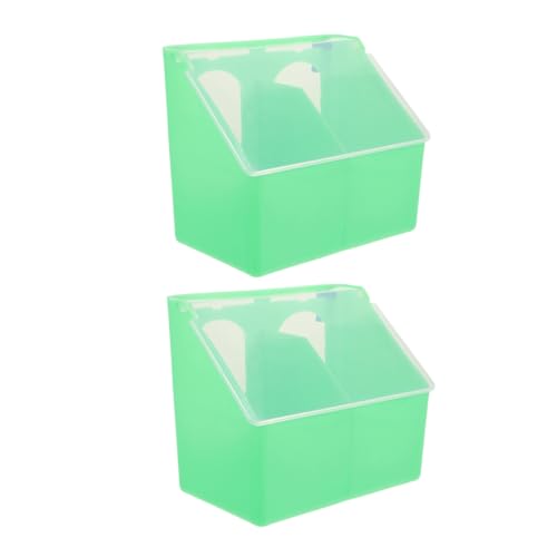 PERSELOSO 2 Stück Box Futterbox Für Tauben Taubenzufuhr Wachtel-Feeder Alligator-futterspender Futterhalter Für Tauben Bucheras Für Tauben Taube Tränke Taubenfutter Light Green Abs von PERSELOSO