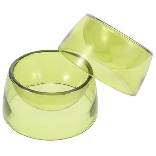 PERSELOSO 2 Stück Futternapf für Hamster Grüne Hamster Futter Schüssel Leichtgewichtige Futter Schüssel Kaninchen Futterspender Heu Futternapf für Ratten Rattenfutter p.s Light Green von PERSELOSO